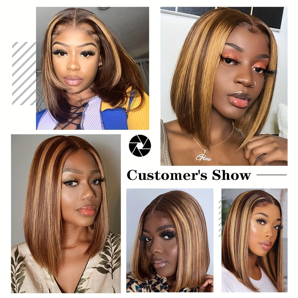 Human Hair Bob Wig Straight Lace Front Wig Brazilian Short Bob Wigs