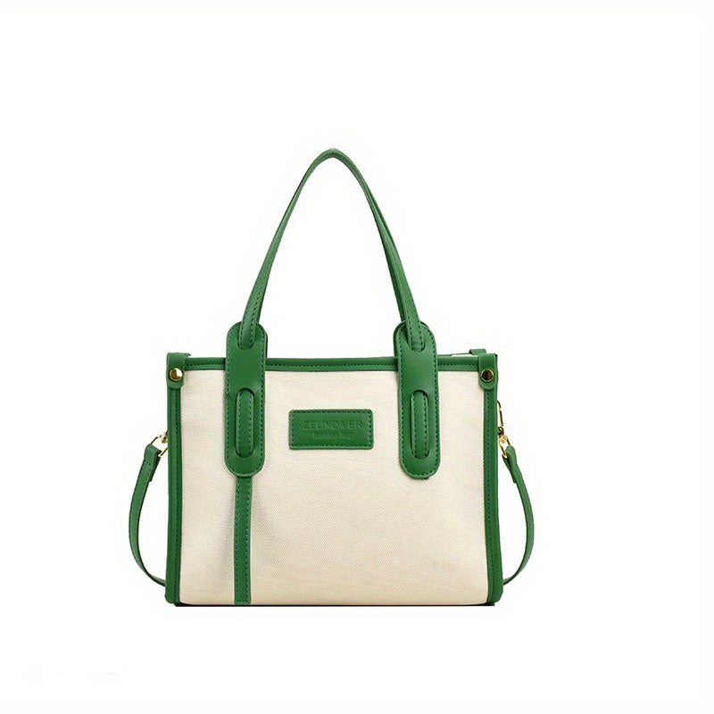Large Canvas Crossbody Tote Bag for Work School