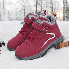 Plush Fur Lined Slip On Thermal Snow Shoes - Winter Sport Shoes
