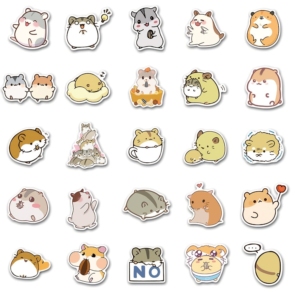 100 Hamster Graffiti Stickers for Notebooks and Cups