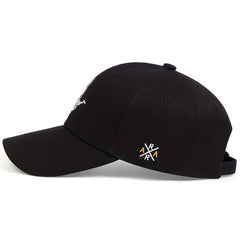 Skeleton Gesture Embroidery Baseball Cap Adjustable Sunscreen Dad Hat