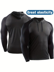 Men's Fast Drying Long Sleeve Hoodie Outdoor Sports Sweater