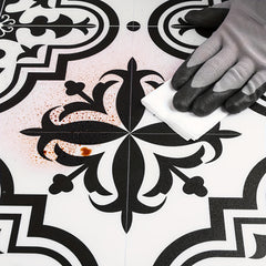 10pcs Adhesive Flower Floor Tiles 0.6mm PVC Kitchen Bathroom Peel and Stick