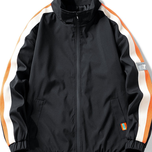 Men's High Neck Zip Up Jacket Coat For Spring Fall