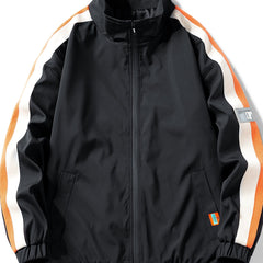 Men's High Neck Zip Up Jacket Coat For Spring Fall