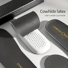 1pair Comfort Sports PU Cowhide Insoles for Men Women