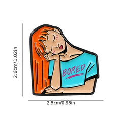Zinc Alloy Cartoon Girl Brooch