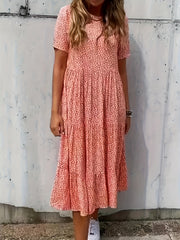  Dalmatian Print Smock Maxi Dress