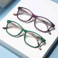 Floral Square Presbyopic Glasses for Women Men