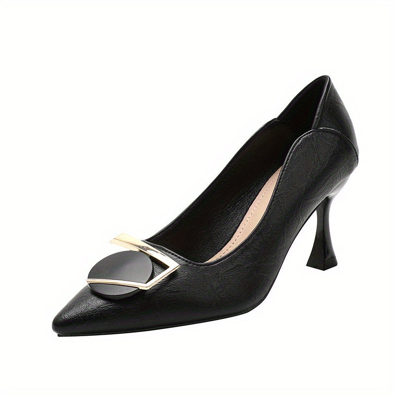 Metal Decor Stiletto Heels Women's Pumps