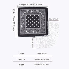 Sequins Tassel Polyester Scarf Women Bandana