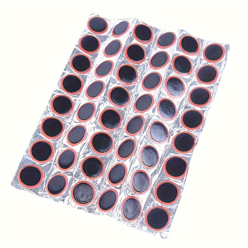48pcs Circular Bike Tire Repair Films Inner Tube Cold Repair Cycling Access