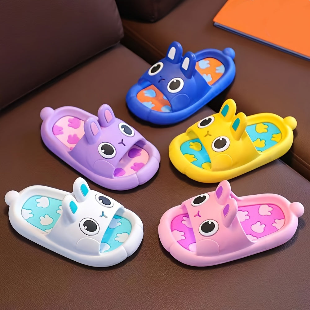 Cartoon Rabbit Slippers For Baby Girls Non Slip Lightweight Open Toe Slippers