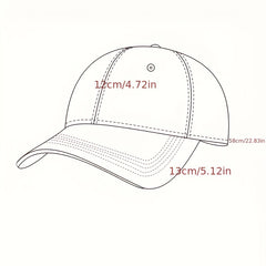 Stylish C Embroidery Baseball Cap Unisex Solid Dad Hats Outdoor