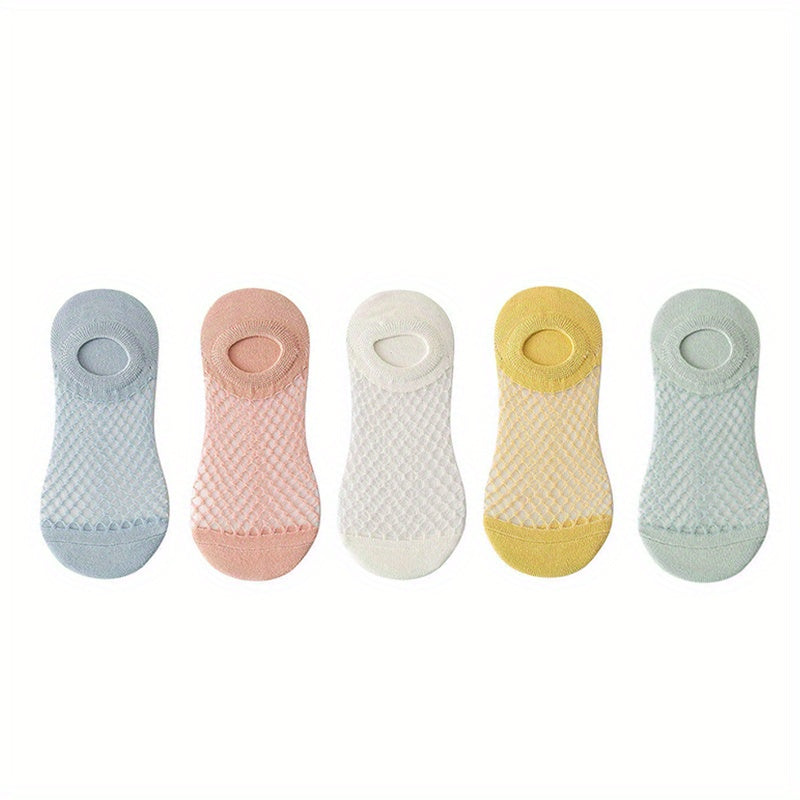 5 Pairs Geometric Pattern Low Cut Ankle Socks for Women