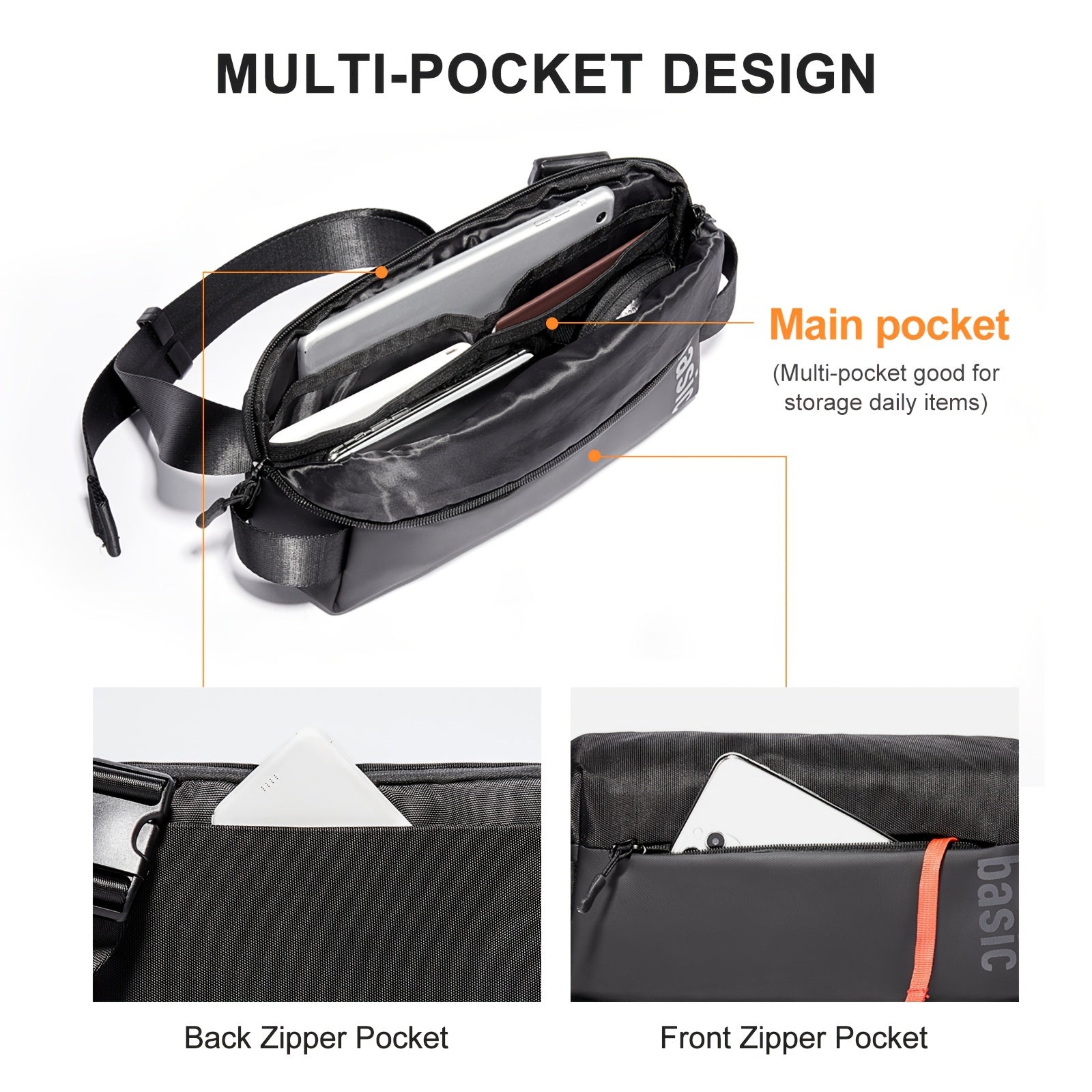 Waterproof Waist Bag Fanny Pack For Men Or Women Mobile Phone Pouch Chest Bag