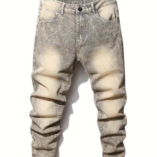 Men's Slim Fit Biker Jeans Distressed Stretch Denim Pants