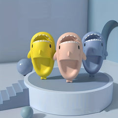 Funny Cartoon Shark Slippers Open Toe Solid Quick Drying Slide Sandals