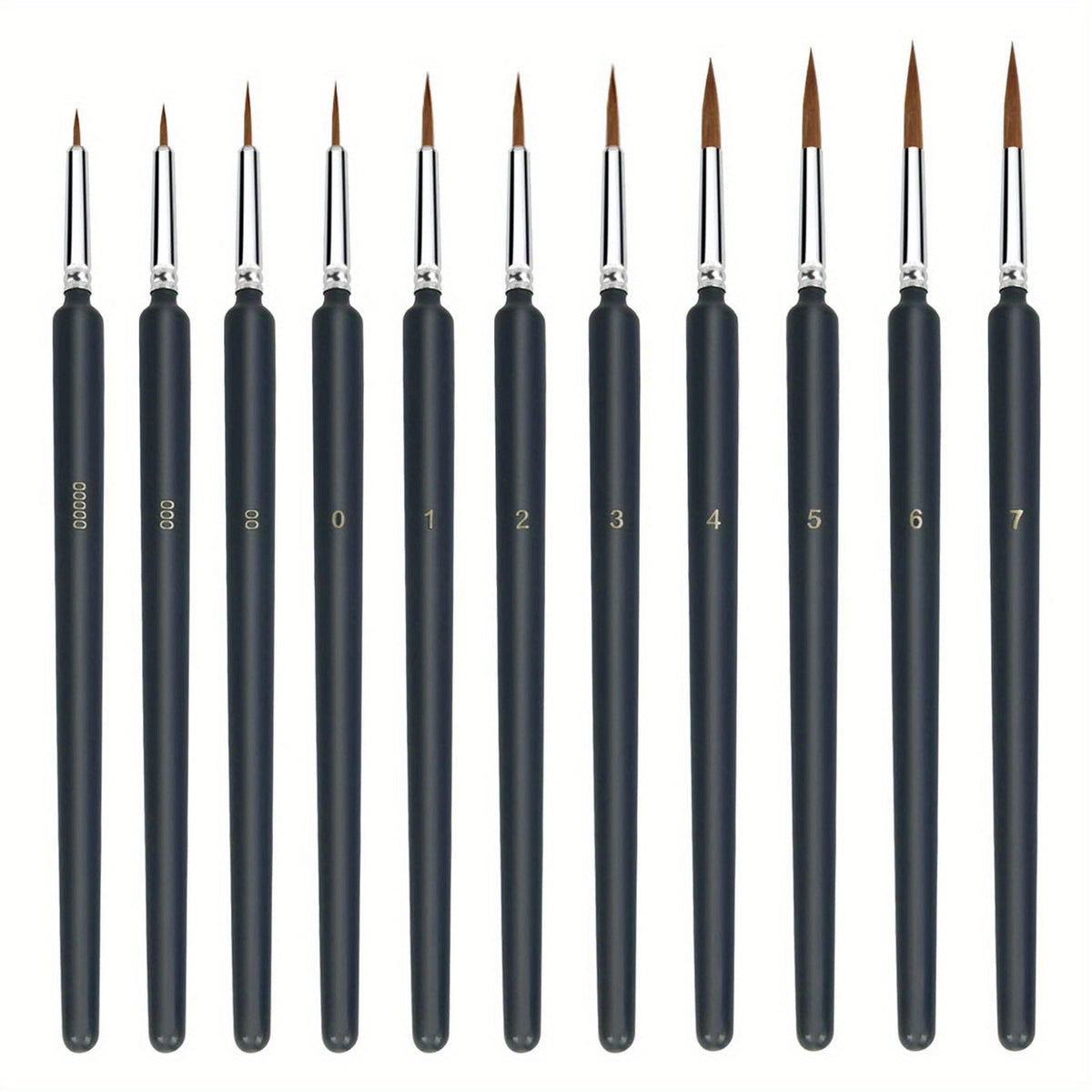 11 Micro Brushes Fine Detail Nib Brush Set With Ergonomic Handle