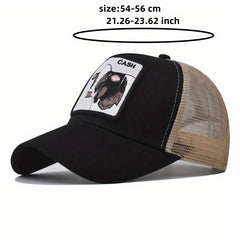 Bull Cash Cartoon Baseball Cap Animal Embroidery Patch Trucker Hat