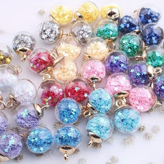 20pcs Mixed Colors Stars Glass Ball Wishing Bottle Pendant Charms DIY