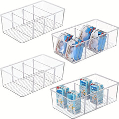 Clear Plastic Food Storage Bin for Pantry Fridge Cabinet