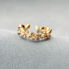 Butterfly Zircon Ring Inlaid Zircon Ring Female Opening Adjustable
