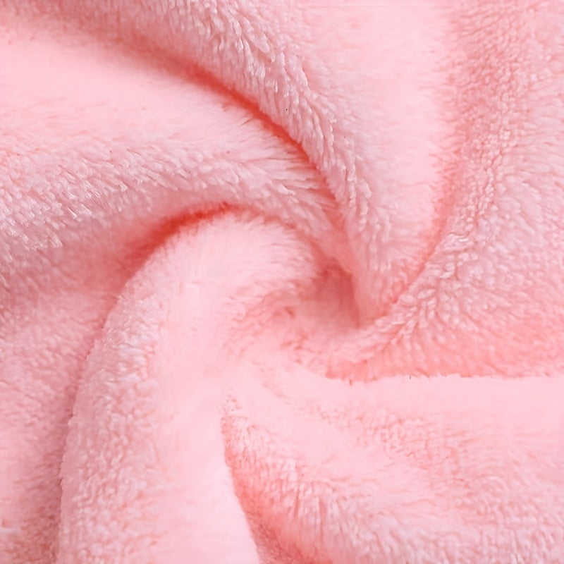 Embroidered Shower Cap & Microfiber Towel Set - Quick Dry Hair Wrap