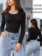 Seamless Bodysuit Long Sleeve Slimming Body Shaper Women's Underwear