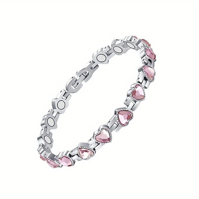 Adjustable Heart Shaped Magnetic Bracelet for Men and Women