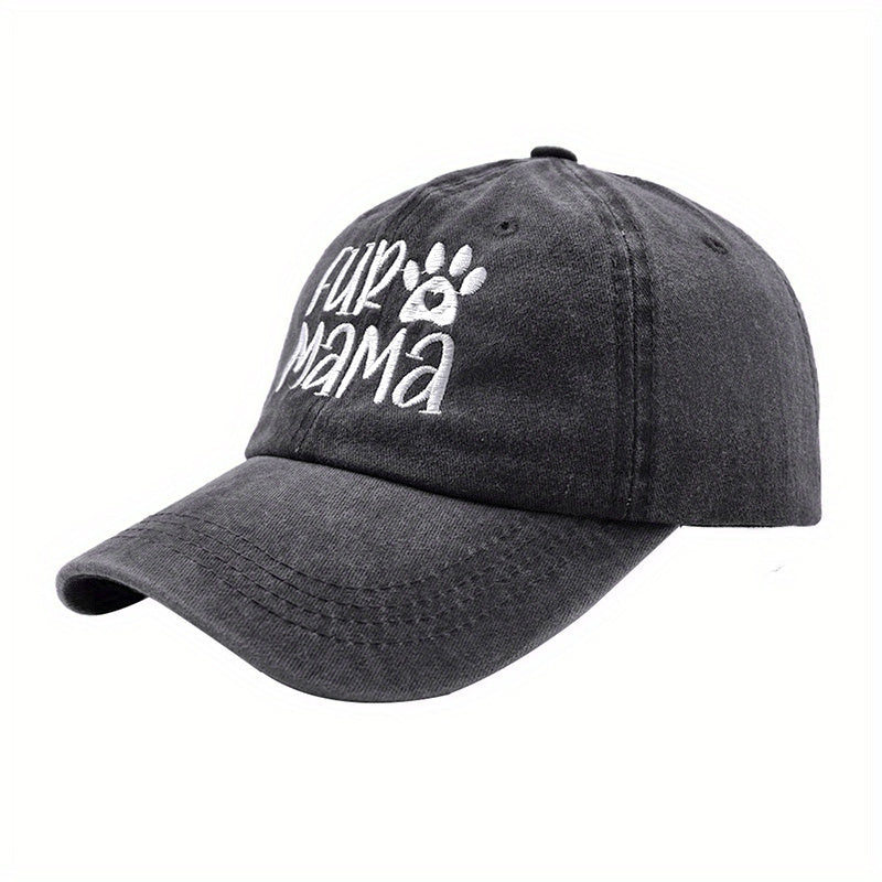 Embroidery Baseball Cap Cartoon Pet Washed Distressed Mom Dad Hats