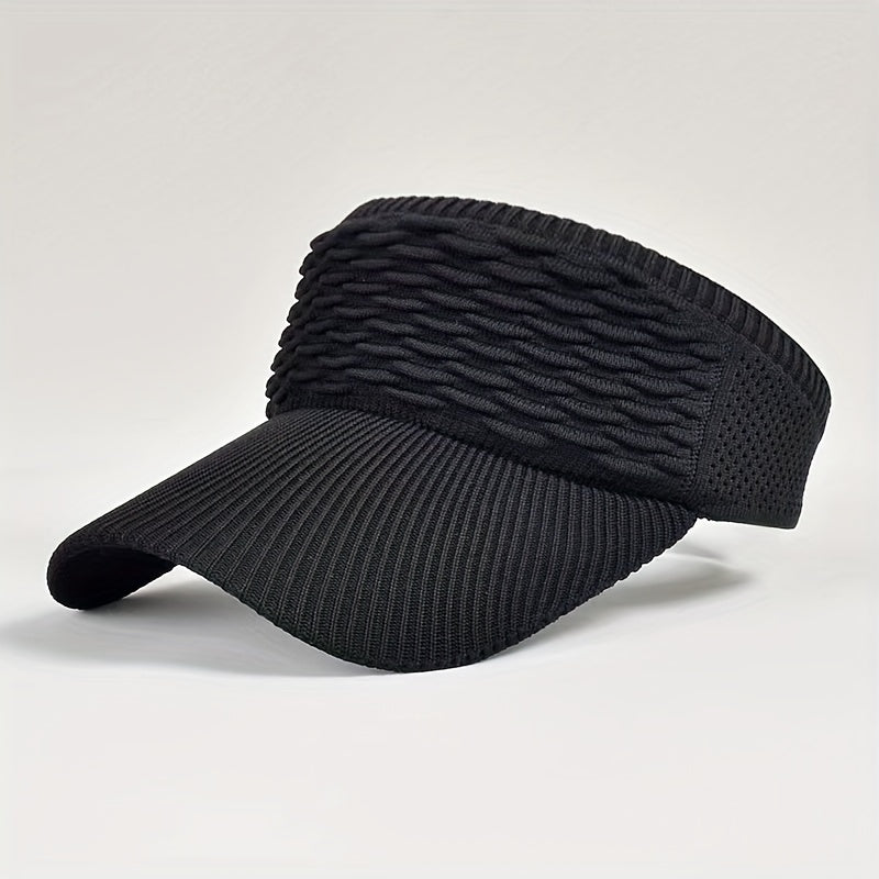 Knitted Solid Summer Visor Hat UV Protection Sunscreen