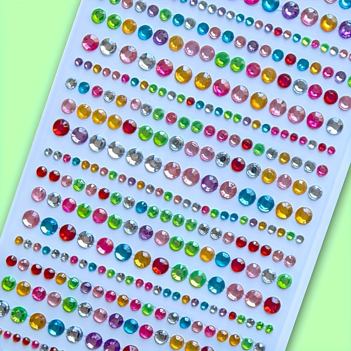 640 Diamond Stickers in 10 Colors, Sparkling Round Bead & Pearl Stickers