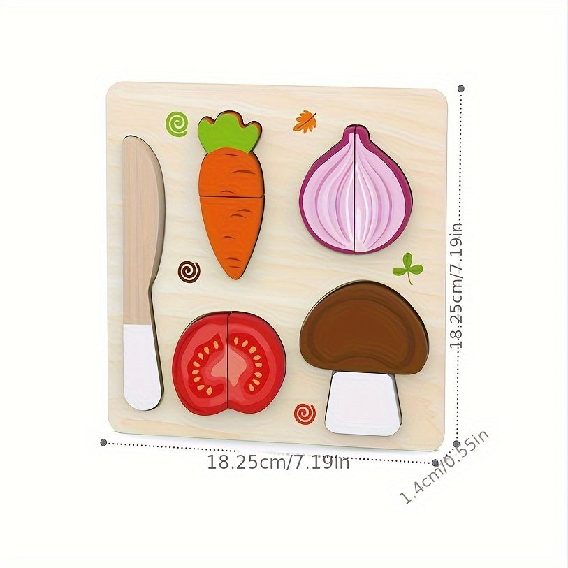 Wooden Vegetables Fruits Cut Kitchen Toys