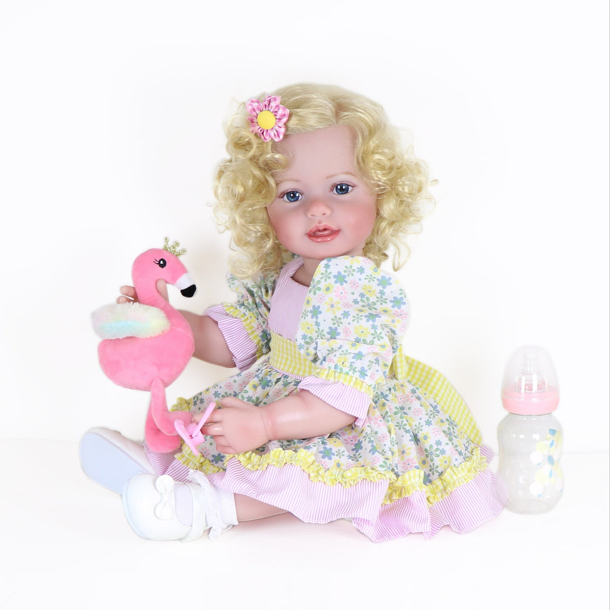 55 88 Cm Flamingo Girl And Toddler Girl Doll With 3D Painted Skin & Soft Hair
