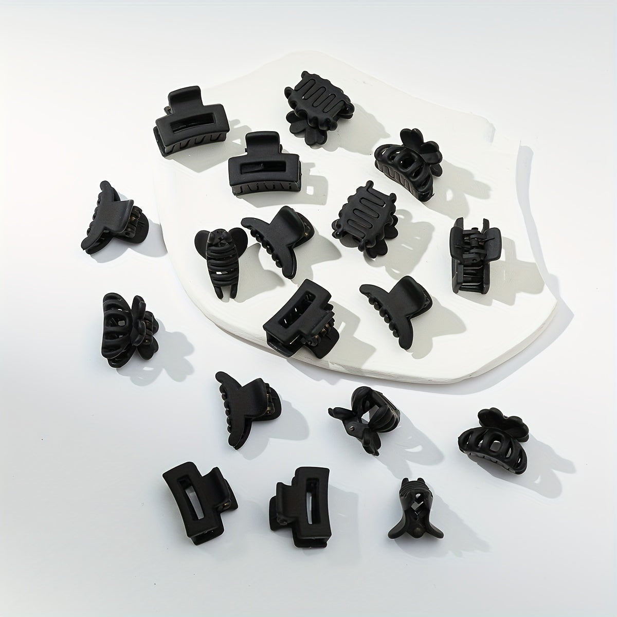18PCS Rubber Frosted Square Hair Claw Hair Clip Hair Accessory