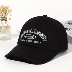 Water Washed Edge Grinding Baseball Cap Soft Top Wide Brim Peaked Cap