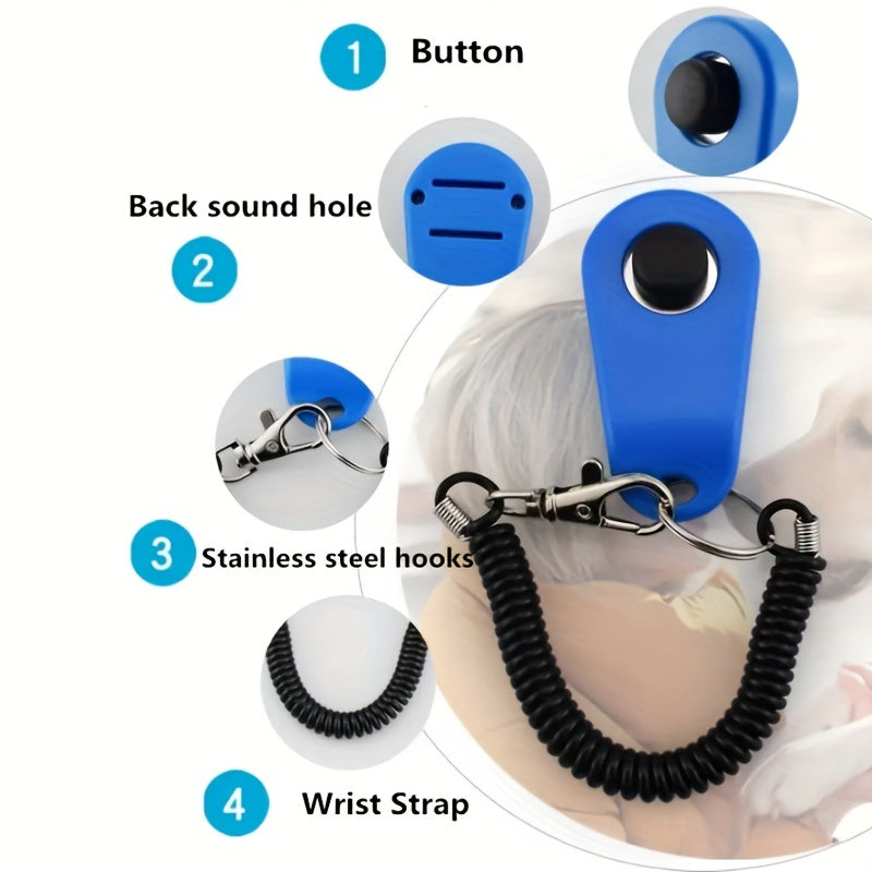 Pet Training Clicker with Wrist Strap - Improve Behavior and Communication