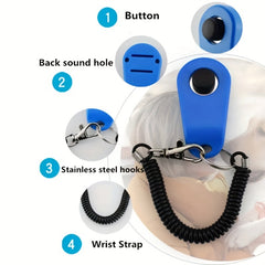Pet Training Clicker with Wrist Strap - Improve Behavior and Communication