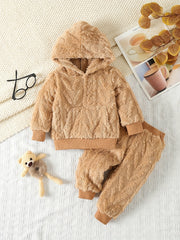 Baby Furry Thermal Set Hoodie & Pants Outfit