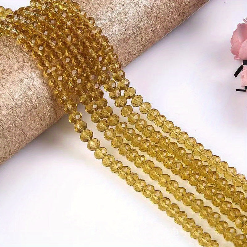 3x4mm Crystal Flat Beads DIY Glass Colorful Beads String Bracelet Necklace