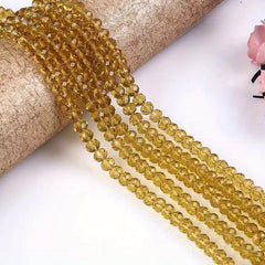 3x4mm Crystal Flat Beads DIY Glass Colorful Beads String Bracelet Necklace