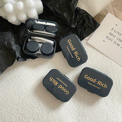 Letter Charm Lens Cases Travel Box Tweezers Remover Tool