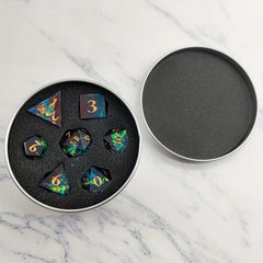 1pc Round Metal Dice Box - Silver Metal Dice Box for Storing Dice