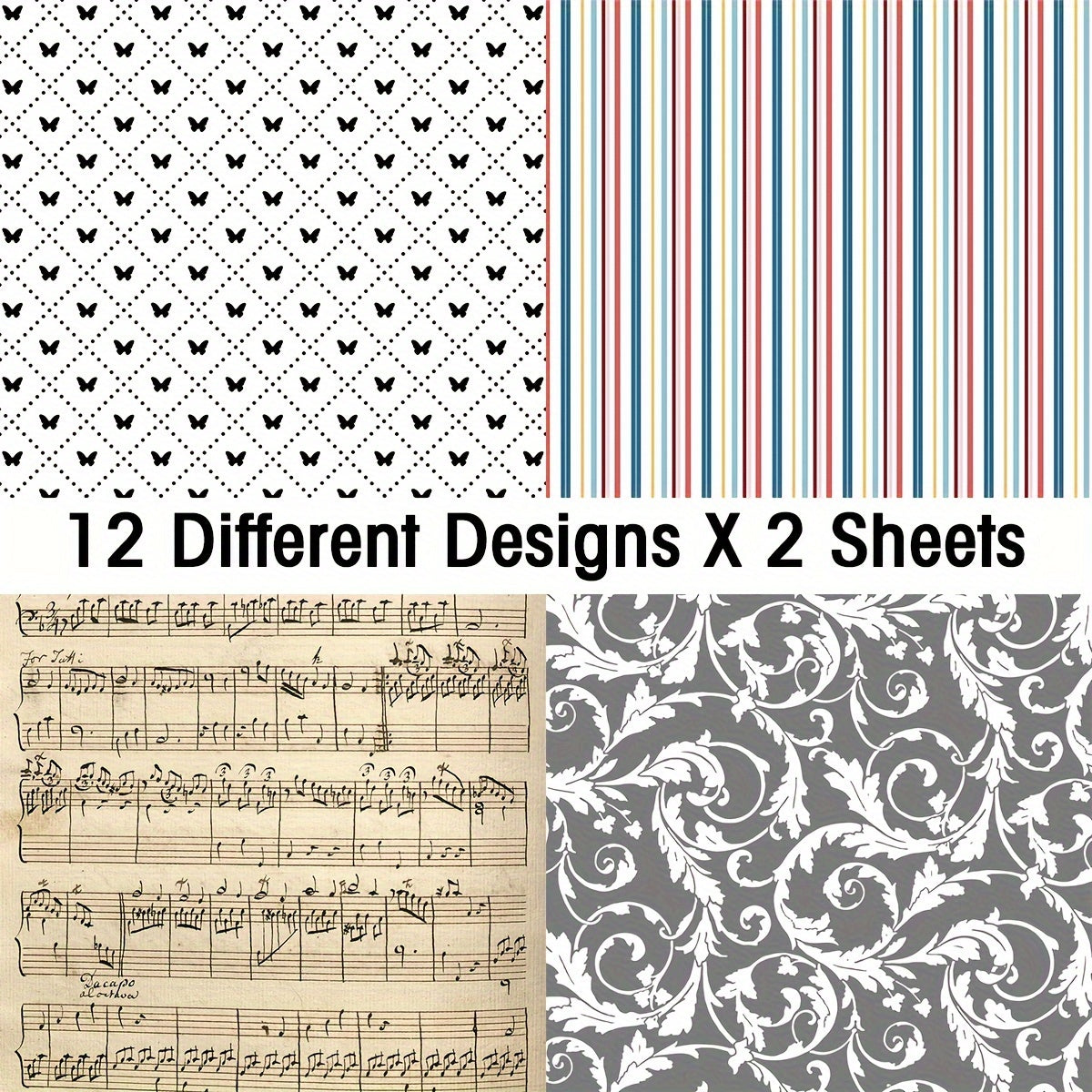Botany Pattern Cardstock Cardmaking Paper Pack 15 X 15 Single Sided