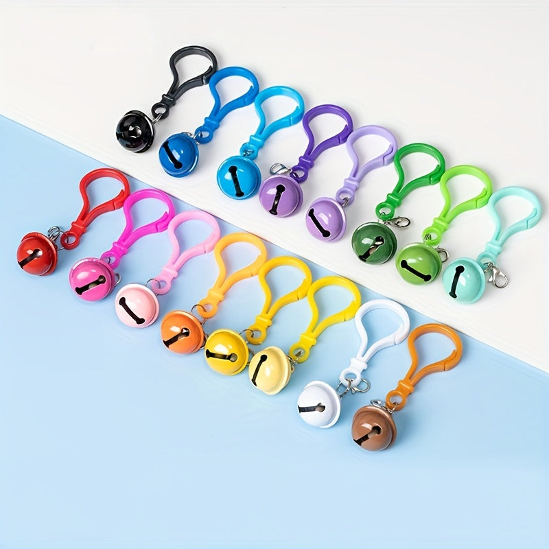 Colorful Plastic Key Chain Bell Pendant Keychain with Clasp