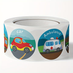 500pcs Vehicle Thank You Stickers for Kids Party Seal Labels