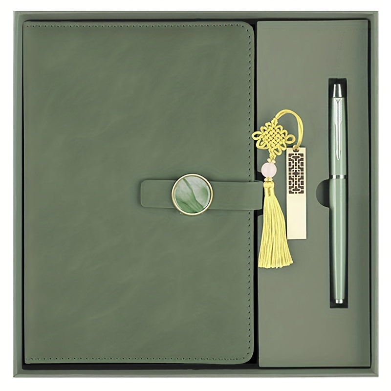 Leather Business Notebook Set of 3 - Travel Size