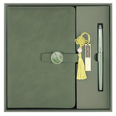 Leather Business Notebook Set of 3 - Travel Size