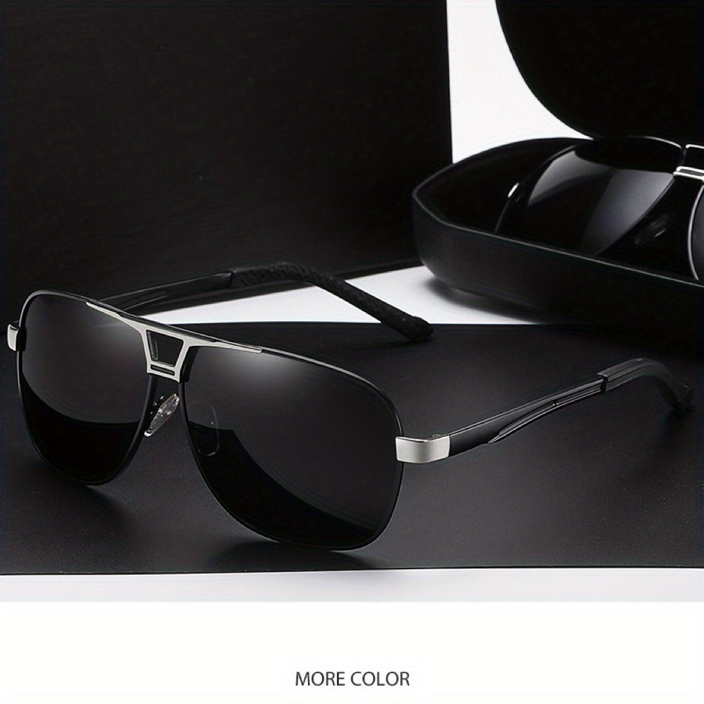 Men's Metal Polarized Sunglasses UV Protection Driving Fishing Sunglasses